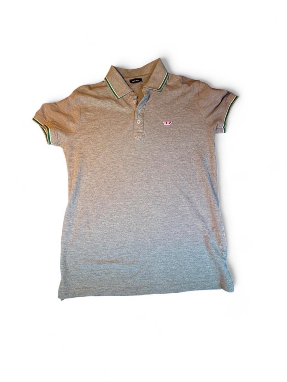 Diesel Men's Grey Cotton Polo Shirt Size S